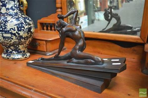 Lot Cast Metal Nude Lady Figure