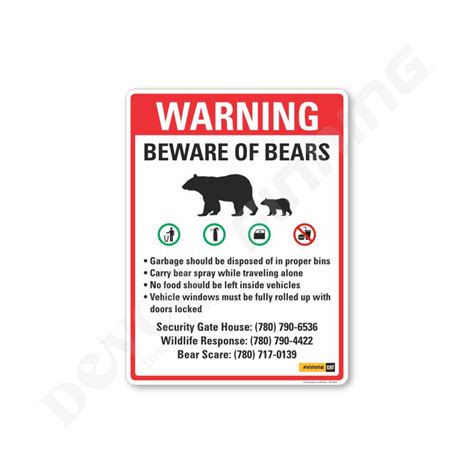 Warning Beware of Bears Sign | Devco Consulting