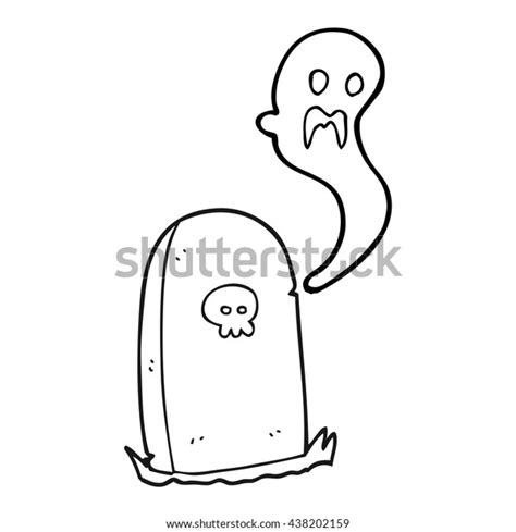 Freehand Drawn Black White Cartoon Ghost Stock Vector Royalty Free