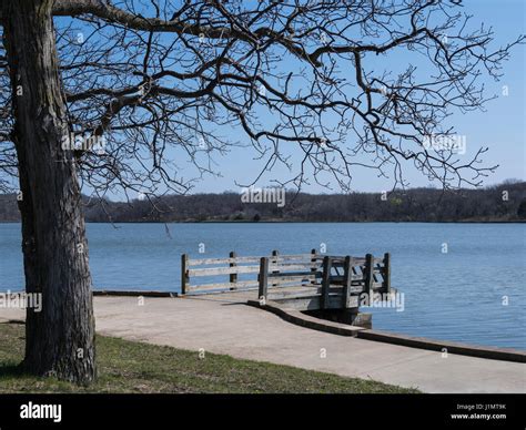 Trail around the lake, Watkins Mill State Park, Missouri Stock Photo ...