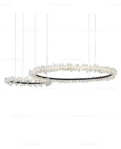 Halo Crystal Ring Chandelier with Numerous Cut Crystals