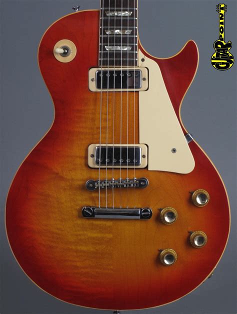 1974 Gibson Les Paul Deluxe Cherry Sunburst 2 Piece Top Flames