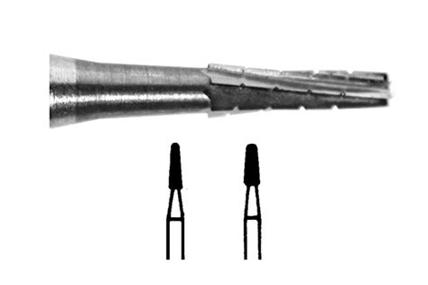 BZB701 Tungsten Carbide Burs Taper Fissure Cross Cut HP 701 012