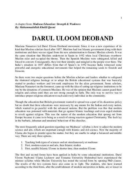 (PDF) Darul Uloom Deoband