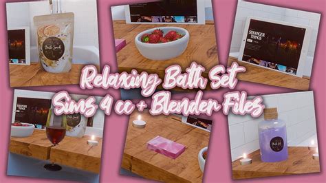 Relaxing Bath Set Sims Cc With Links Blender Files Simmerkate