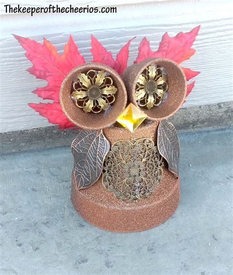 Clay Pot Owl The Keeper Of The Cheerios Flower Pot Crafts Clay