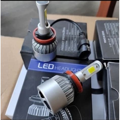 Jual Lampu Mobil LED S2 H11 H9 H8 COB Headlight 2pcs Shopee Indonesia