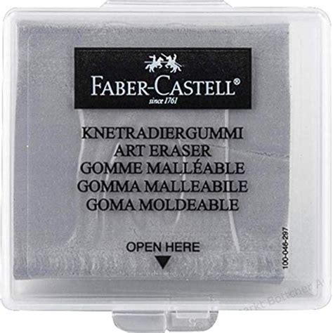 Faber Castell Kneaded Eraser With Case Grey