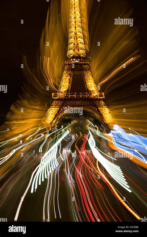 Eiffel Tower Paris France night Stock Photo - Alamy