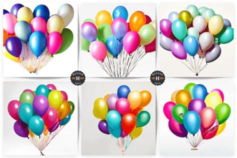 Birthday Balloons Collection Graphic By Hassas Arts Creative Fabrica