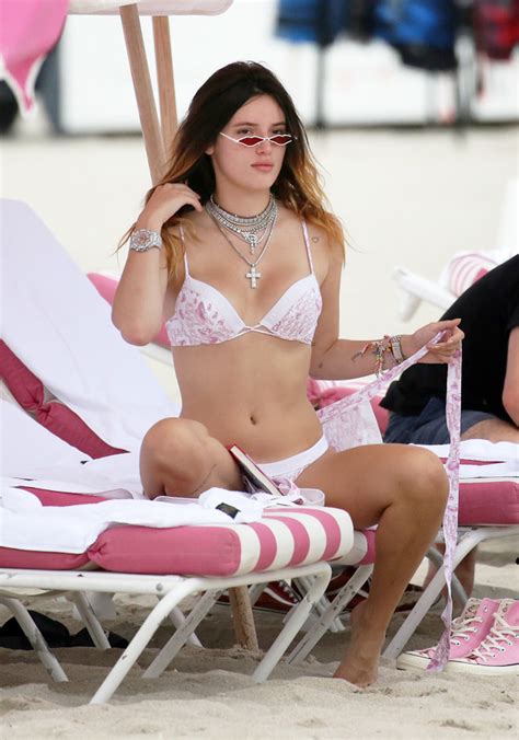 Bella Thorne Rocks White Bikini In Photos From Beach Day In Miami