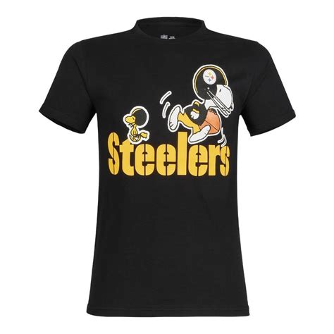 Playera NFL PEANUTS Talla G Con Estampado Snoopy Y Woodstock Pittsburgh