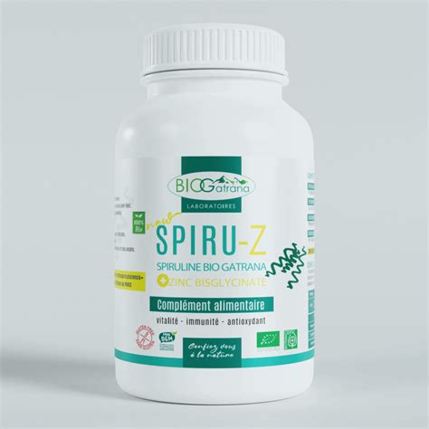 SPIRU Z Spiruline Bio ZINC BISGLYCINATE BIO Gatrana Tunisie Bio