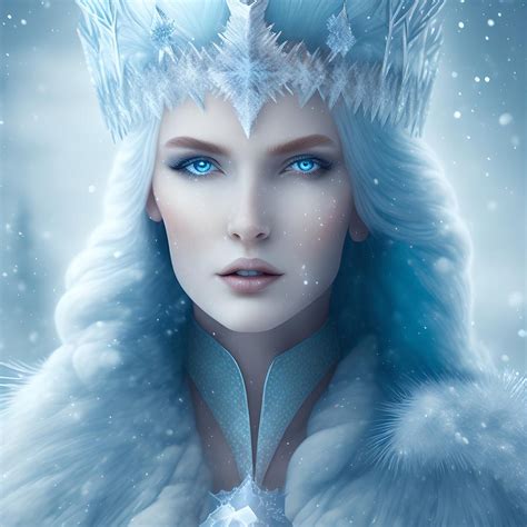 Winter Ice Queen Generative Ai Illustration Digital Art By Miroslav