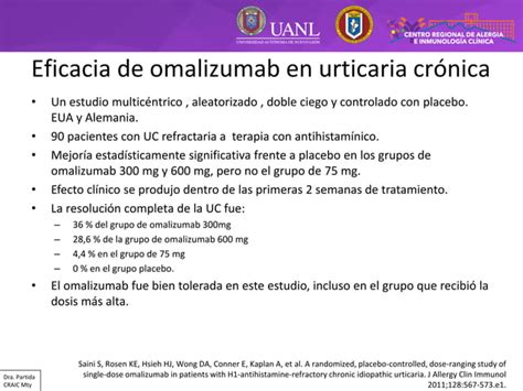 Urticaria Crónica Y Tratamiento Con Omalizumab Ppt