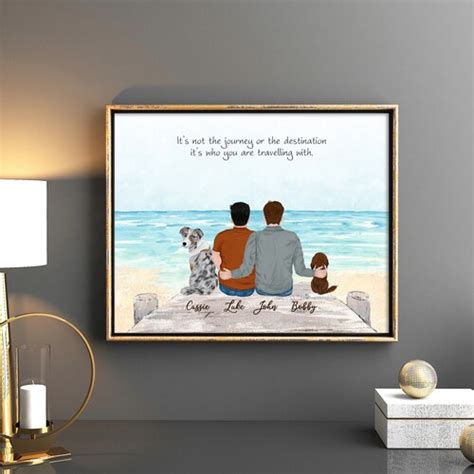 Gay Wedding Giftlgbtcustom Portrait Personalized Print Etsy