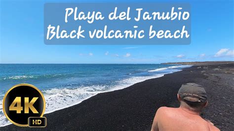 Pt 1 Naked Walk Of Playa Del Janubio Beautiful Black Volcanic Beach Lanzarote Canary Islands