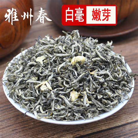 雅州春飘雪茉莉花茶2023新茶叶碧潭特级浓香型四川蒙顶山罐装250g虎窝淘