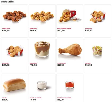 KFC Menu Prices & Specials