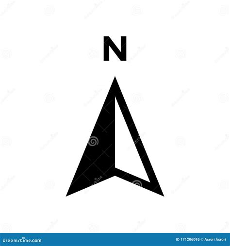 North Arrow Icon Vector Stock Vector Illustration Of Navigation