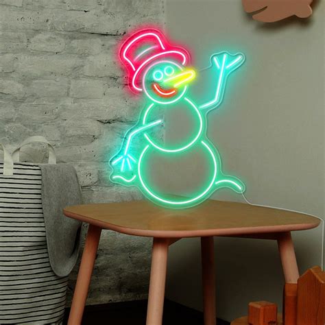 Snowman Christmas Neon Signs Outdoor Decoration Neon Light - Etsy