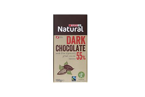 Spar Natural Organic Chocolate Bar Dark 55 100g Spar Kosova Jsc