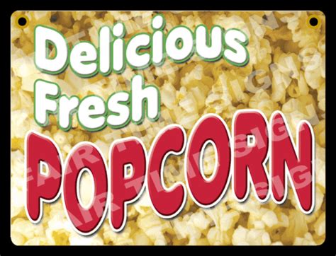 Popcorn Sign Concession Trailer Stand Restaurant 12 X 17 Pvc Ebay