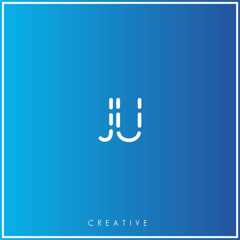 Ju creative último diseño del logotipo premium vector creative logo