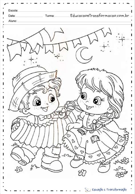 Atividades De Festa Junina Com Imagens Para Colorir