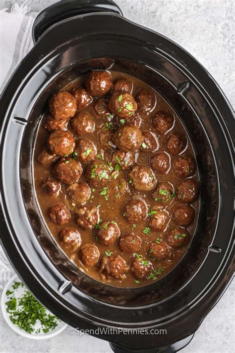 Slow Cooker Meatballs And Gravy Be Yourself Feel Inspired