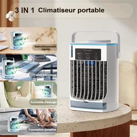 Climatiseur Portable En Refroidisseur D Air Vitesses De Vent