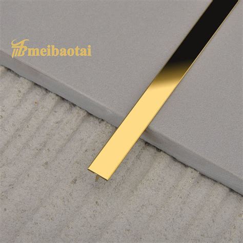 Wholesale Pvd Golden Color Ss Tile Trim Stainless Steel T Tile Trim