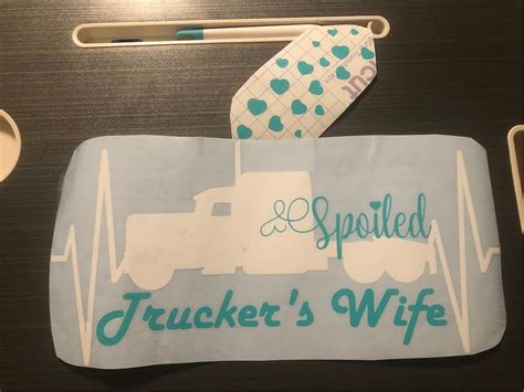 Spoiled Truckers Wife 7 Inch Car Decal Etsy