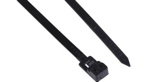 Rs Pro Cable Tie Releasable 300mm X 45 Mm Black Nylon Pk 100 Rs