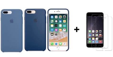 Ripley FUNDA IPHONE 7 8 PLUS SILICONA LAMINA DE VIDRIO