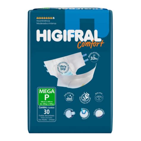 Fralda Geri Trica Higifral Comfort Mega Pacotes Netfraldas