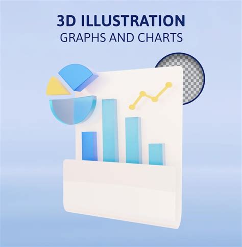 Premium Psd Graphs And Charts D Rendering Illustration