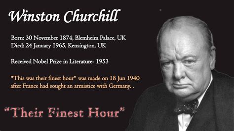 Their Finest Hour By Winston Churchill Inspirational Speech During