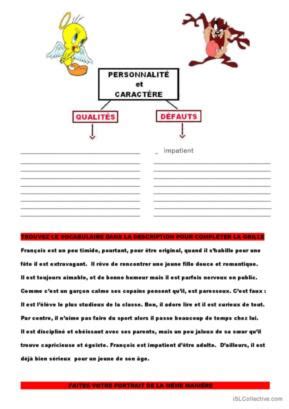 Adjectifs Fran Ais Fle Fiches Pedagogiques Pdf Doc