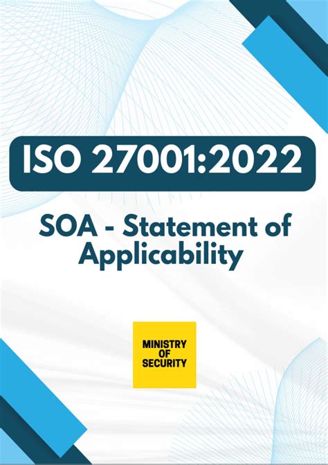 Iso 27001 2022 Statement Of Applicability Ministry Of Security