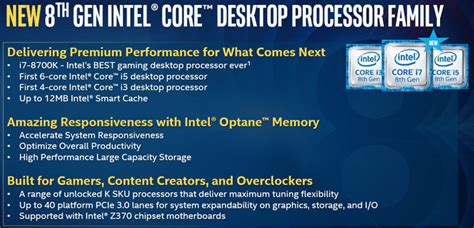 Intel 8th gen (Coffee Lake) Core processors unveiled - CPU - News ...