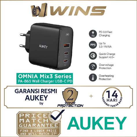 Jual Aukey Charger Pa B S Omnia Mix Series Usb C Pd Shopee