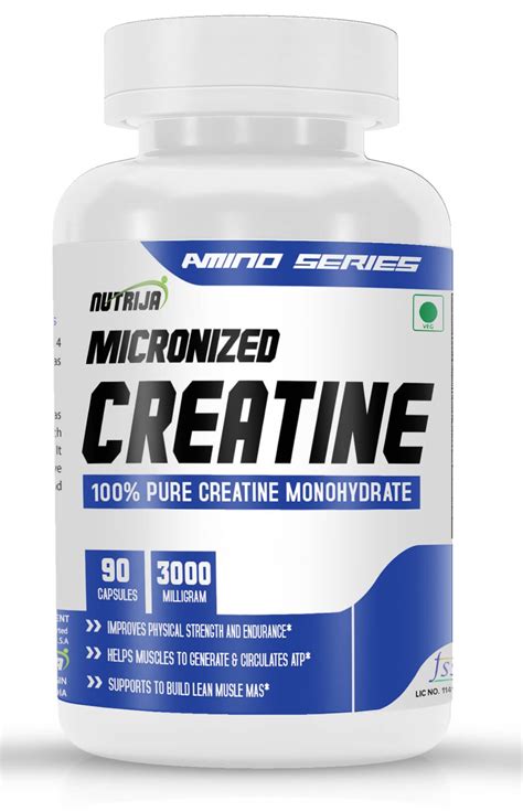 Buy Micronized Creatine Monohydrate 3000mg Capsules Online In India Enhances Muscle Pumps