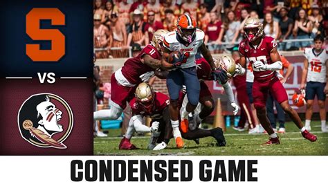 Syracuse Vs Florida State Condensed Game 2023 Acc Football Youtube