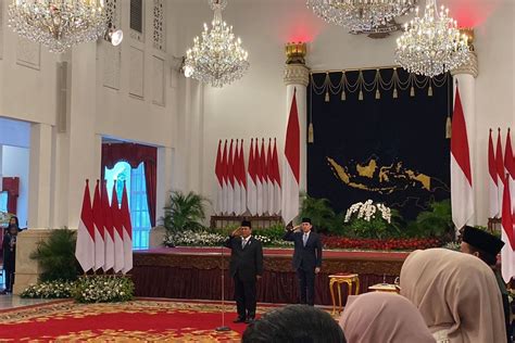 Prabowo Saksikan Sumpah Ketua Ma Sunarto Di Istana Negara