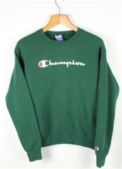 For Sale Vintage Womens Champion Usa Green Sweatshirt Jumper Retro