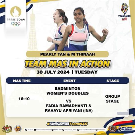 Sukan Olimpik Paris 2024: Tarikh, Jadual & Acara Atlet Malaysia