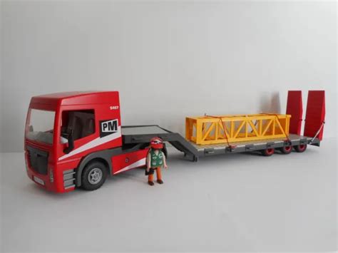 Playmobil Camion Porte Char City Chantier Grue D Co Ville Maison