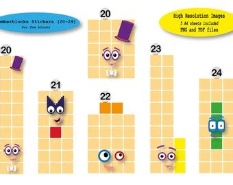 21 30 Numberblocks Stickers - Etsy Canada