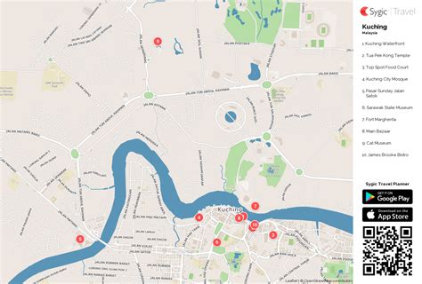 Kuching Printable Tourist Map